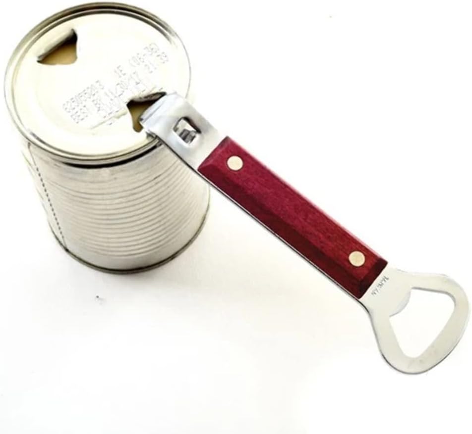 Dual-Head Stainless Steel Bottle Opener & Can Punch | 6.1in (15cm) Multi-Purpose Tool for Home, Bar & Kitchen