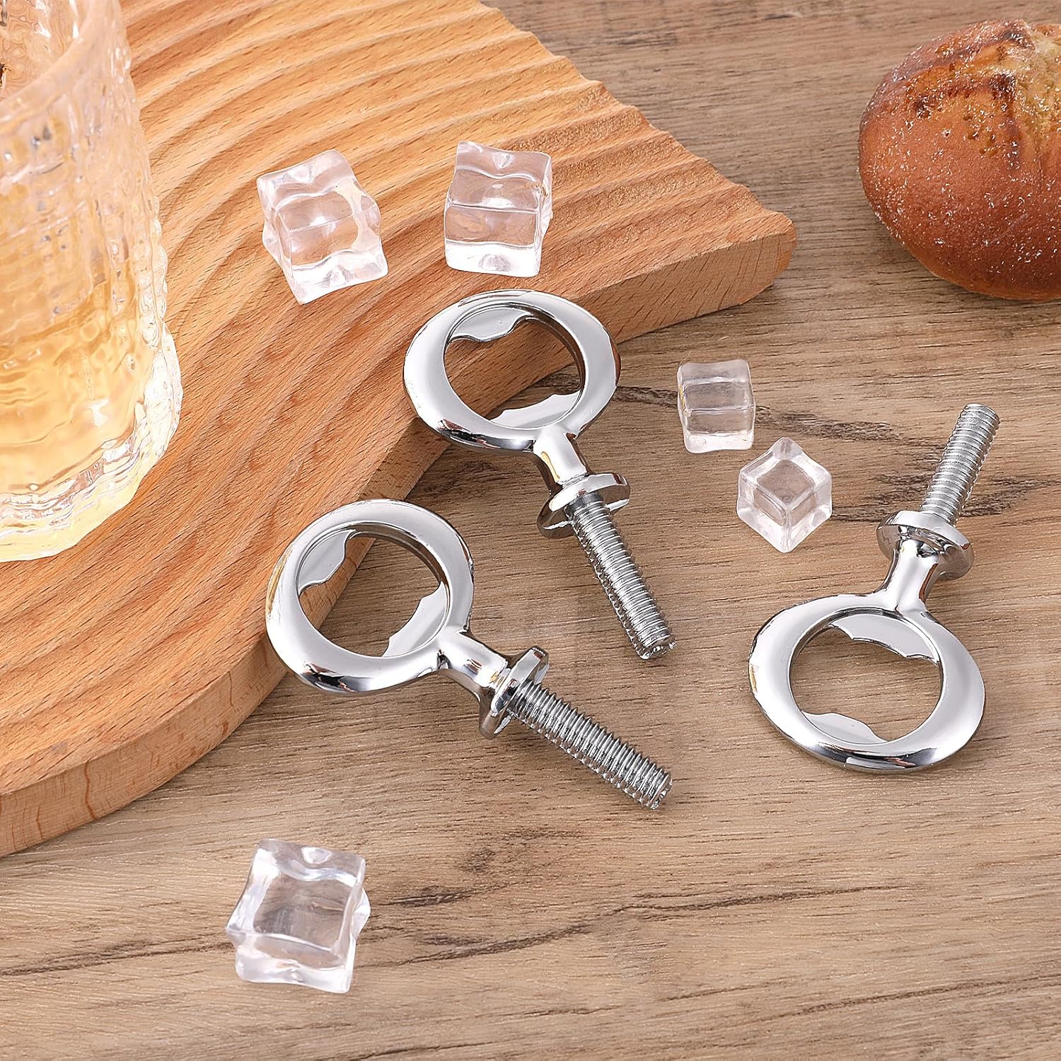 15 PCS Metal Bottle Opener Kit Bulk Stainless Blank Bottle Openers Inserts Hardware for Valentine's Day Wedding Wine Party DIY Project Craft Wood Turning
